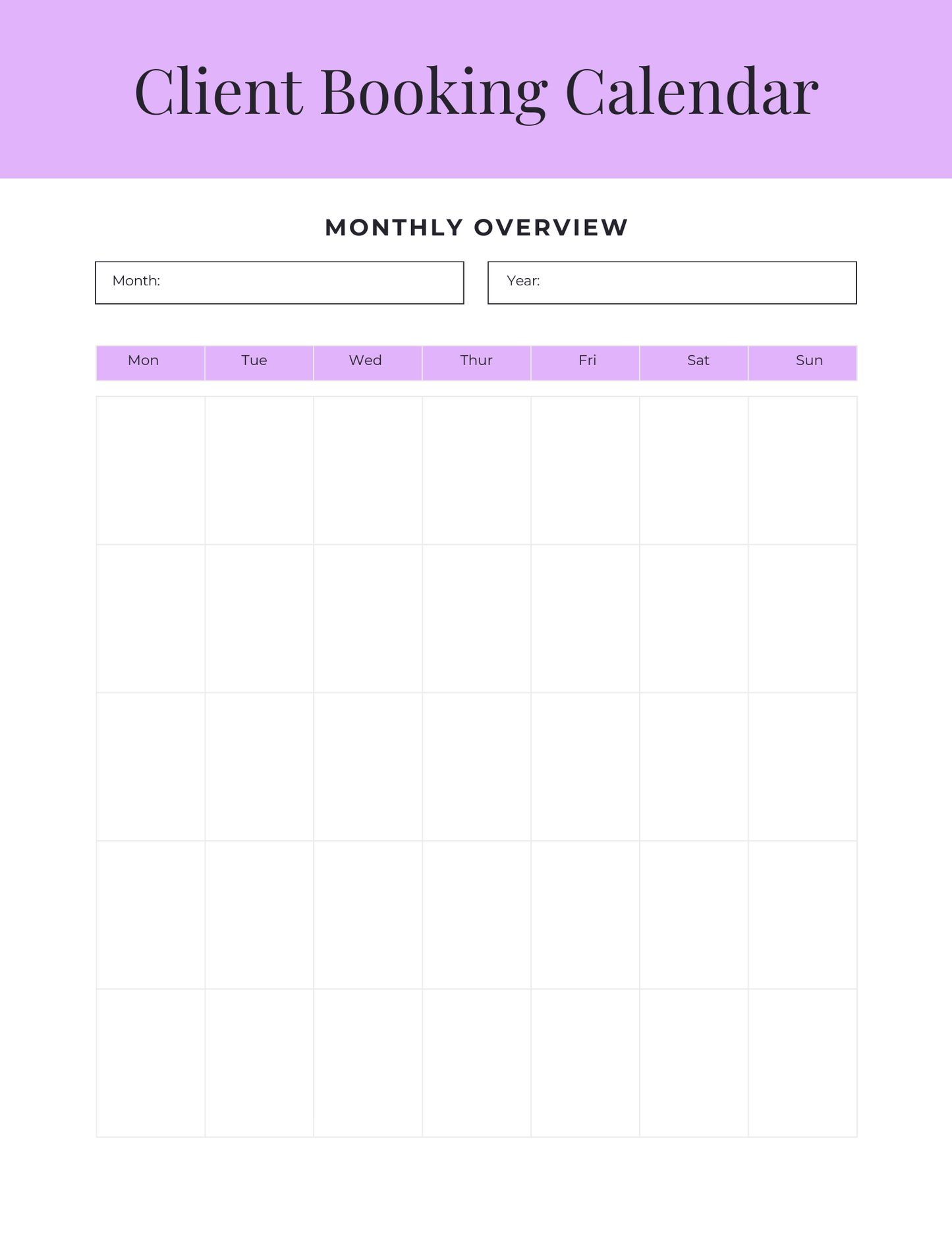 Pro Makeup Artist Planner